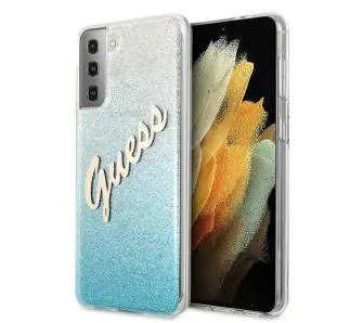 Etui Guess Glitter Gradient do Samsung Galaxy S21+ Niebieski