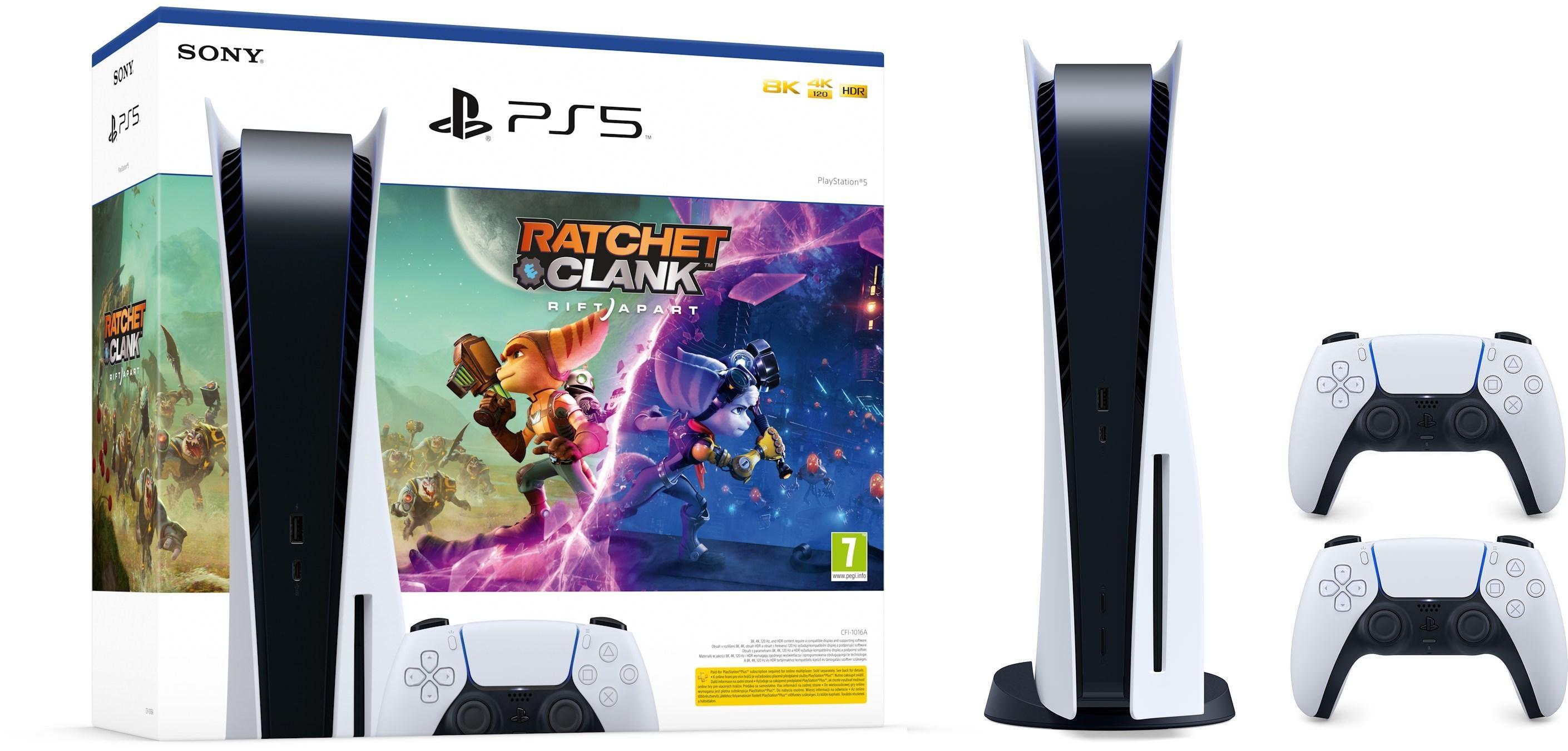 Konsola Sony PlayStation 5 (PS5) z napędem Ratchet & Clank: Rift Apart Bundle - dodatkowy pad