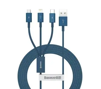 Kabel Baseus USB 3w1 Superior Series Niebieski