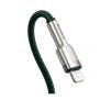 Kabel Baseus Cafule metal USB-C do Lightning 20W 2m Zielony