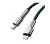 Kabel Baseus Cafule metal USB-C do Lightning 20W 2m Zielony