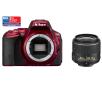Lustrzanka Nikon D5500 (czerwony) + 18-55 mm VR II
