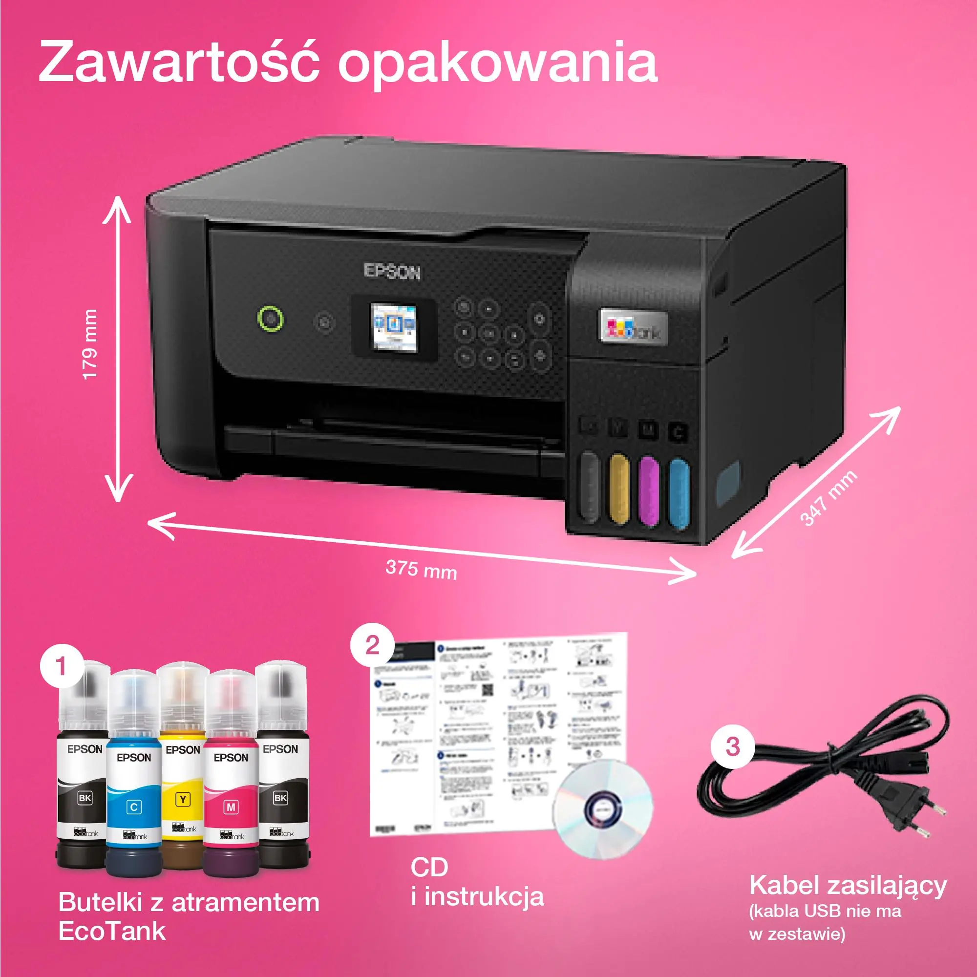 Urządzenie wielofunkcyjne Epson EcoTank L3260 WiFi Czarny