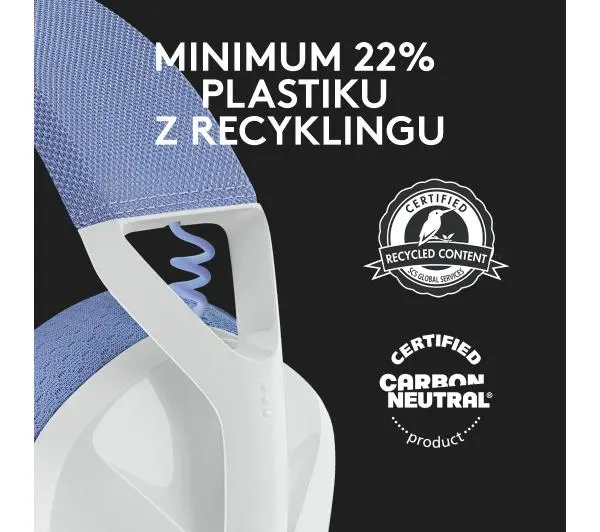 Logitech G435 Lightspeed Nauszne Biały