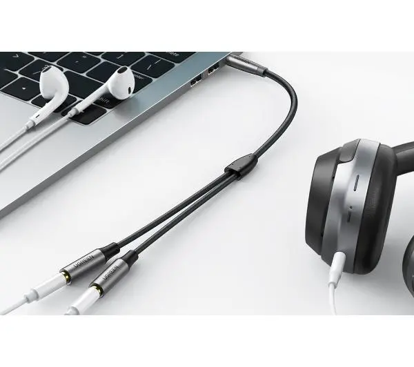UGREEN AV191 audio AUX Szary