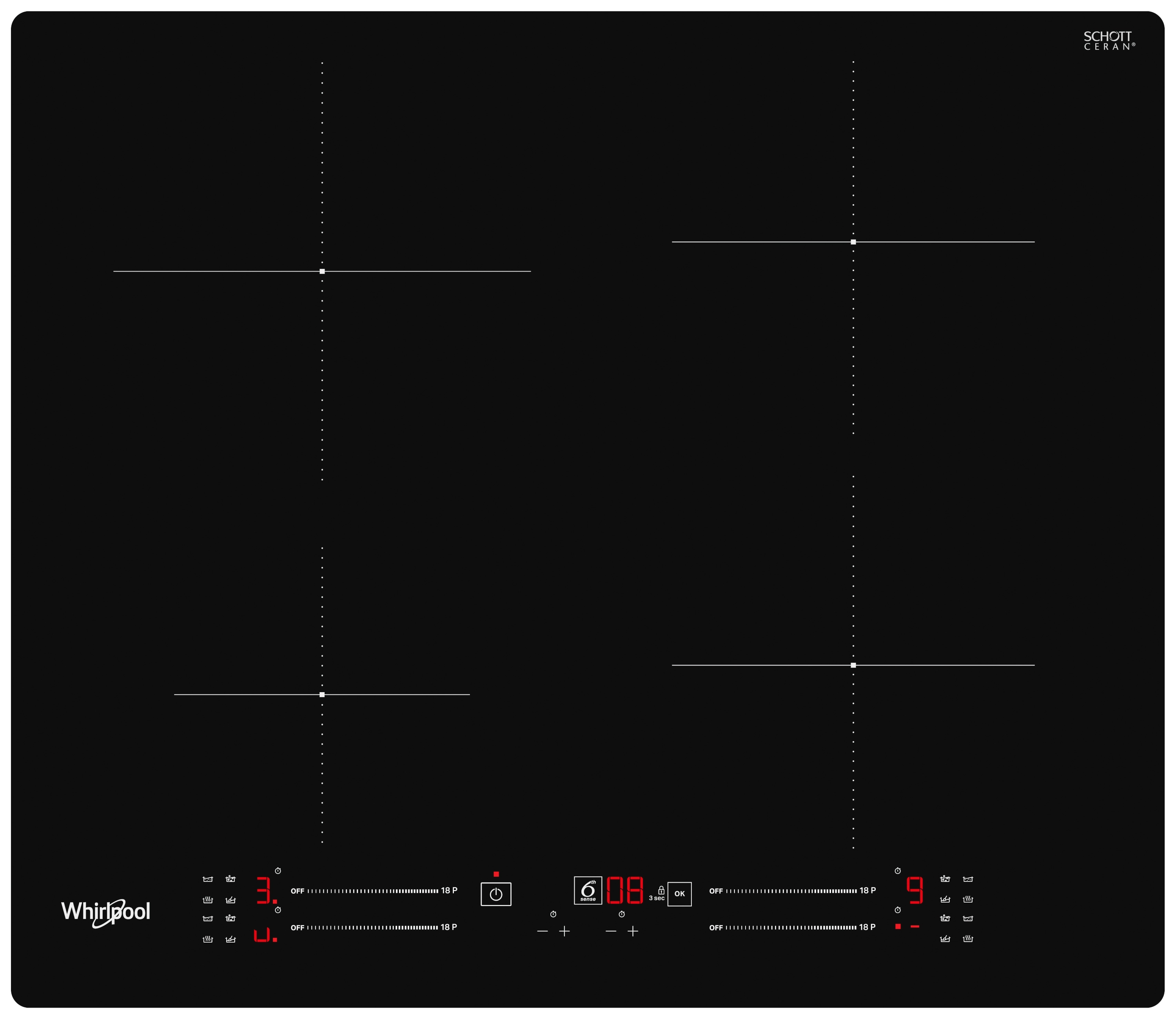 Płyta indukcyjna Whirlpool WS S4060 BF 6. Zmysł 59cm