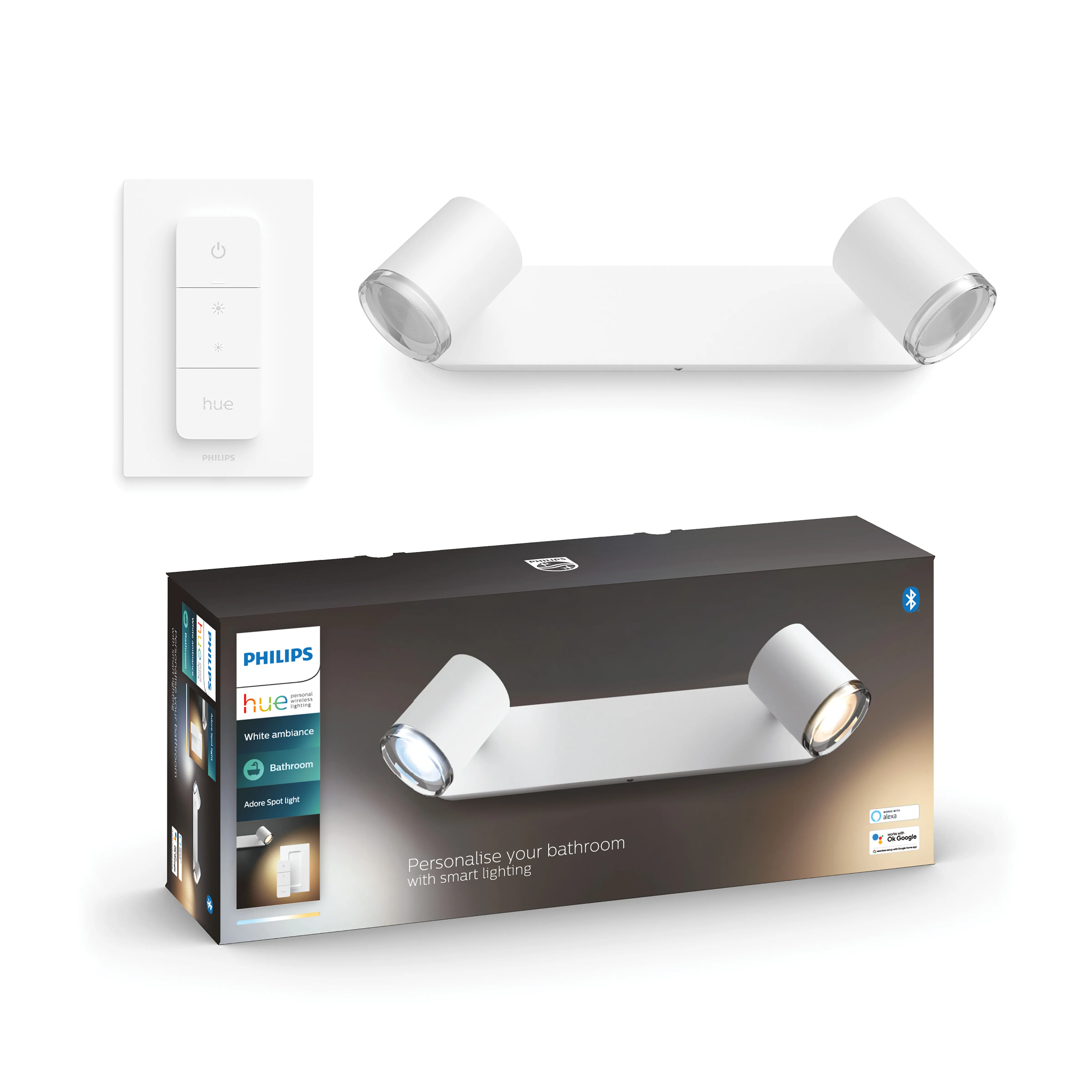 Oświetlenie punktowe Philips Hue White Ambiance Adore 929003056201 Biały