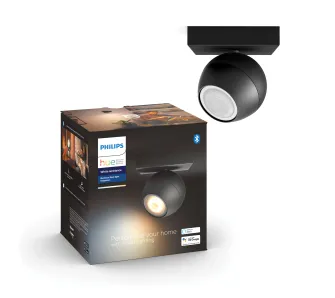 Oświetlenie punktowe Philips Hue White Ambiance Buckram 929003048501 bez pilota Czarny