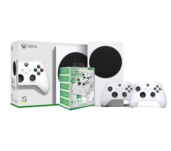 konsola Xbox Series S Xbox Series S + ładowarka Venom VS2871 + dodatkowy pad (biały)