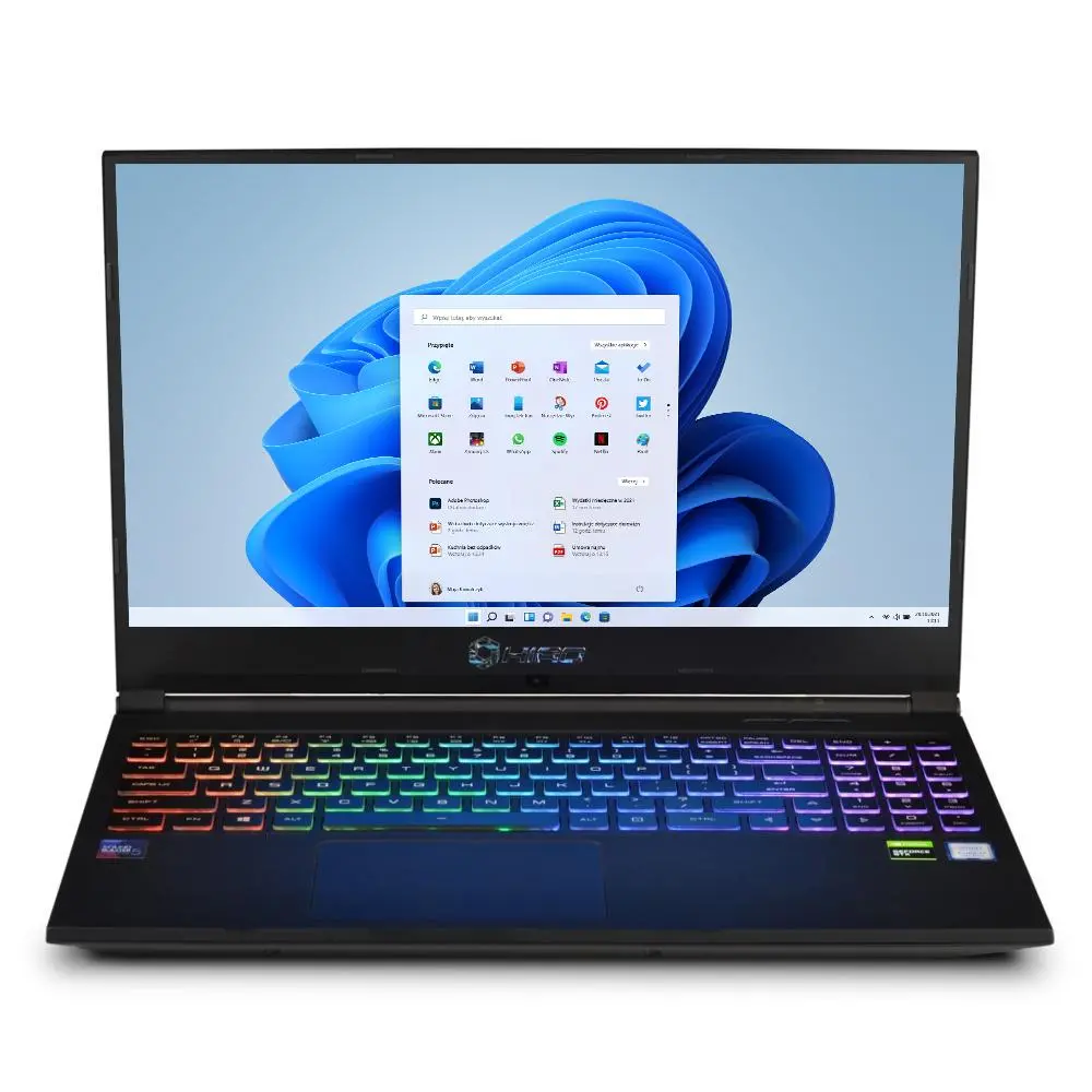 Laptop gamingowy HIRO 7165 15,6" i7-9750H 8GB RAM 512GB Dysk SSD GTX1650 Win11 Szary