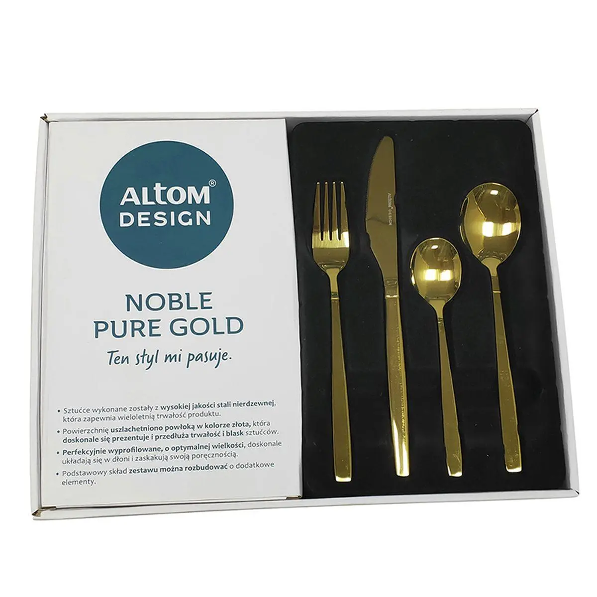 Zestaw sztućców Altom Design Noble Pure Gold 24 elementy