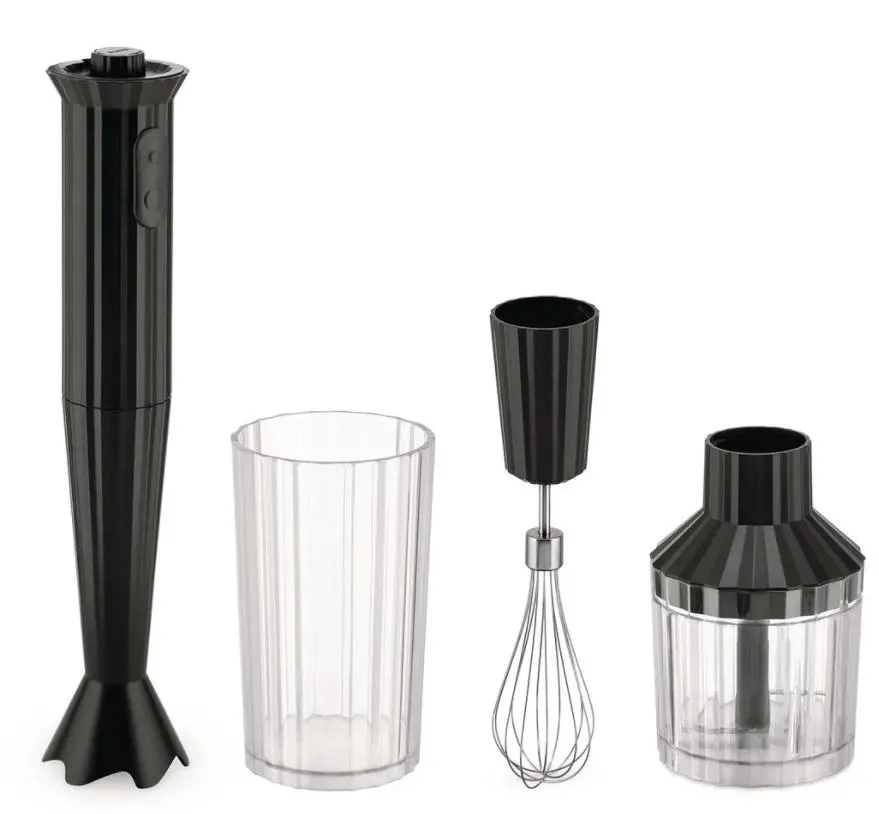 Blender Alessi Plissé MDL10SB 500W Rozdrabniacz Końcówka do ubijania