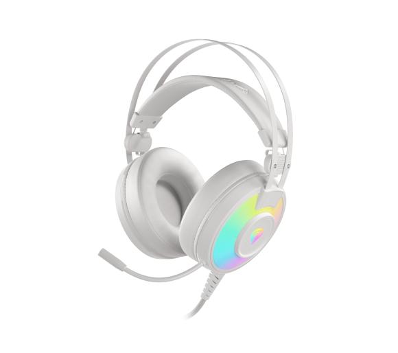 słuchawki z mikrofonem Genesis Neon 600 RGB (biały)