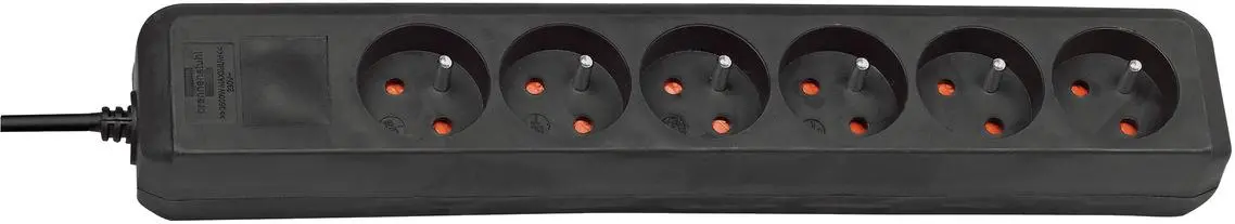 Przedłużacz Brennenstuhl Eco-Line 1152704 6 gniazd 1,5m Czarny