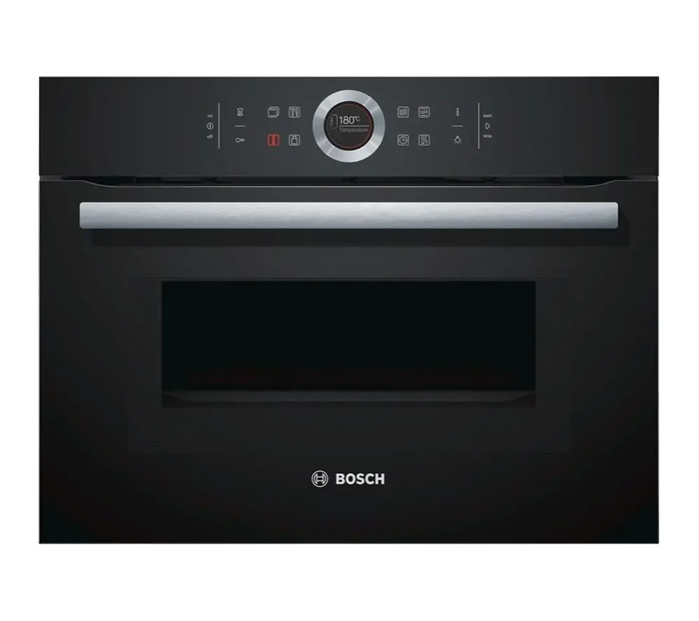 Piekarnik z mikrofalą Bosch Serie 8 CMG633BB1 Termoobieg Czarny