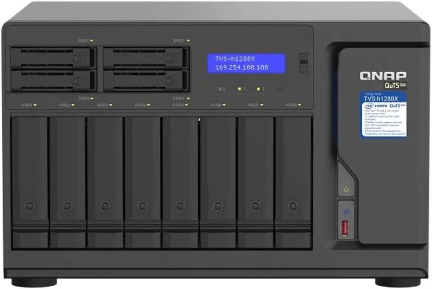 Dysk sieciowy QNAP TVS-H1288X-W1250-16G Czarny