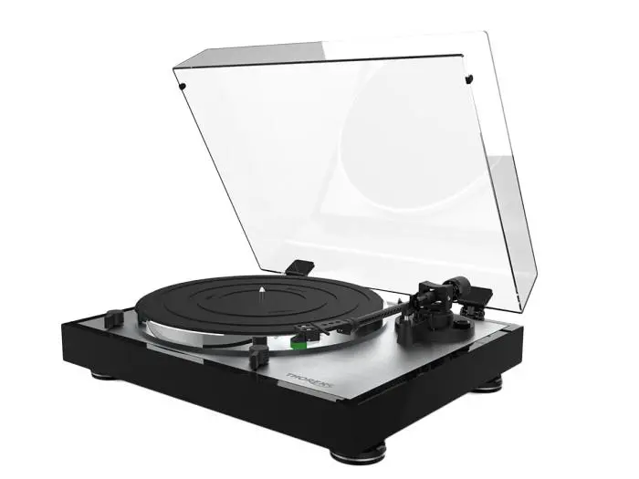 Gramofon Thorens TD 402 DD Półautomatyczny Napęd bezpośredni Przedwzmacniacz Czarny błyszczący