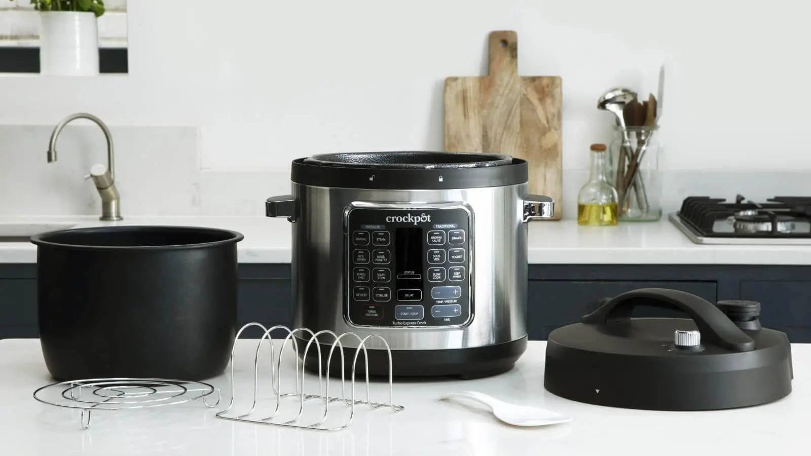 Multicooker Crockpot Turbo Express CSC062X 1400W 5,6l Wkład do gotowania sous vide Ruszt do gotowania na parze