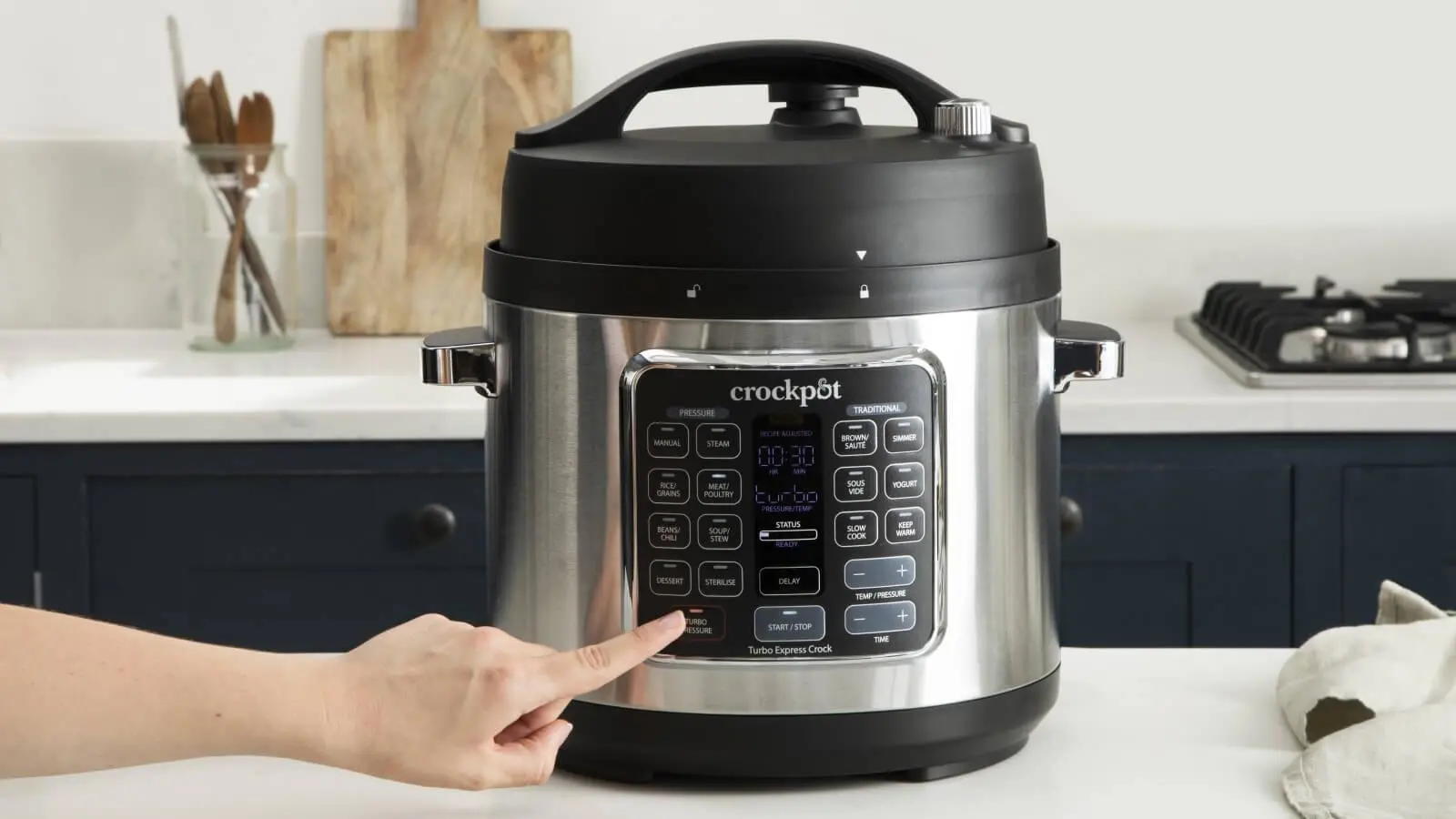 Multicooker Crockpot Turbo Express CSC062X 1400W 5,6l Wkład do gotowania sous vide Ruszt do gotowania na parze