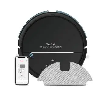 Robot sprzątający Tefal X-plorer Serie 120 AI RG7865 Funkcja mopowania Tworzenie mapy pomieszczenia 65dB