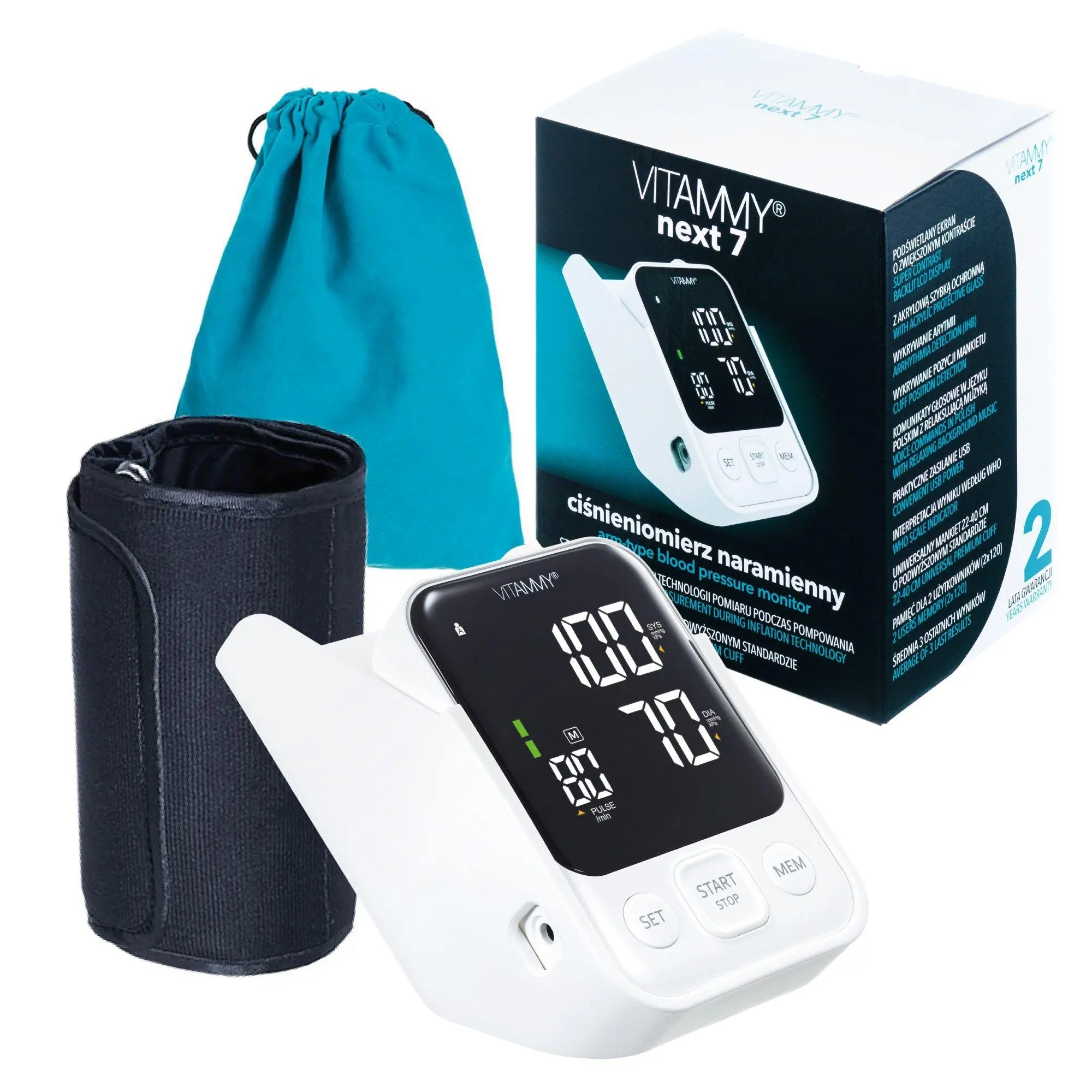 Ciśnieniomierz Vitammy Next 7 Wykrywanie arytmii