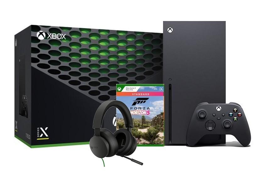 Konsola Xbox Series X z napędem 1TB + Forza Horizon 5 + - słuchawki Stereo Headset przewodowy