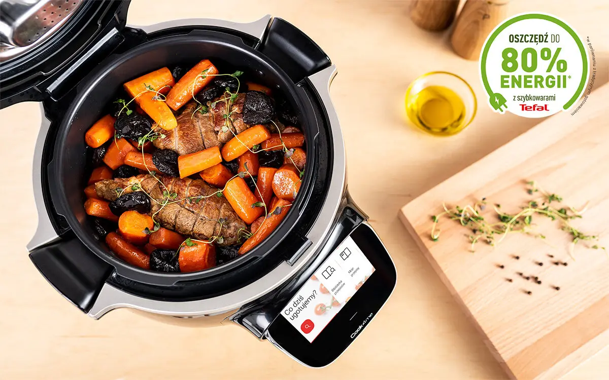 Multicooker Tefal Cook4me Touch Wi-Fi CY9128 1600W 6l Kosz do gotowania na parze