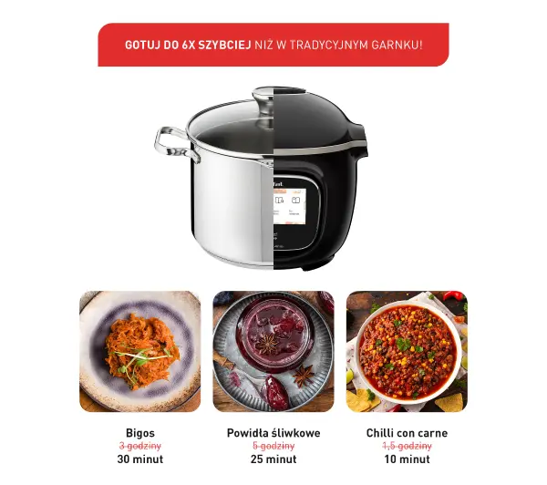 Tefal Cook4me Touch Wi-Fi CY9128 1600W 6l Kosz do gotowania na parze - Kup na Raty - RRSO 0%