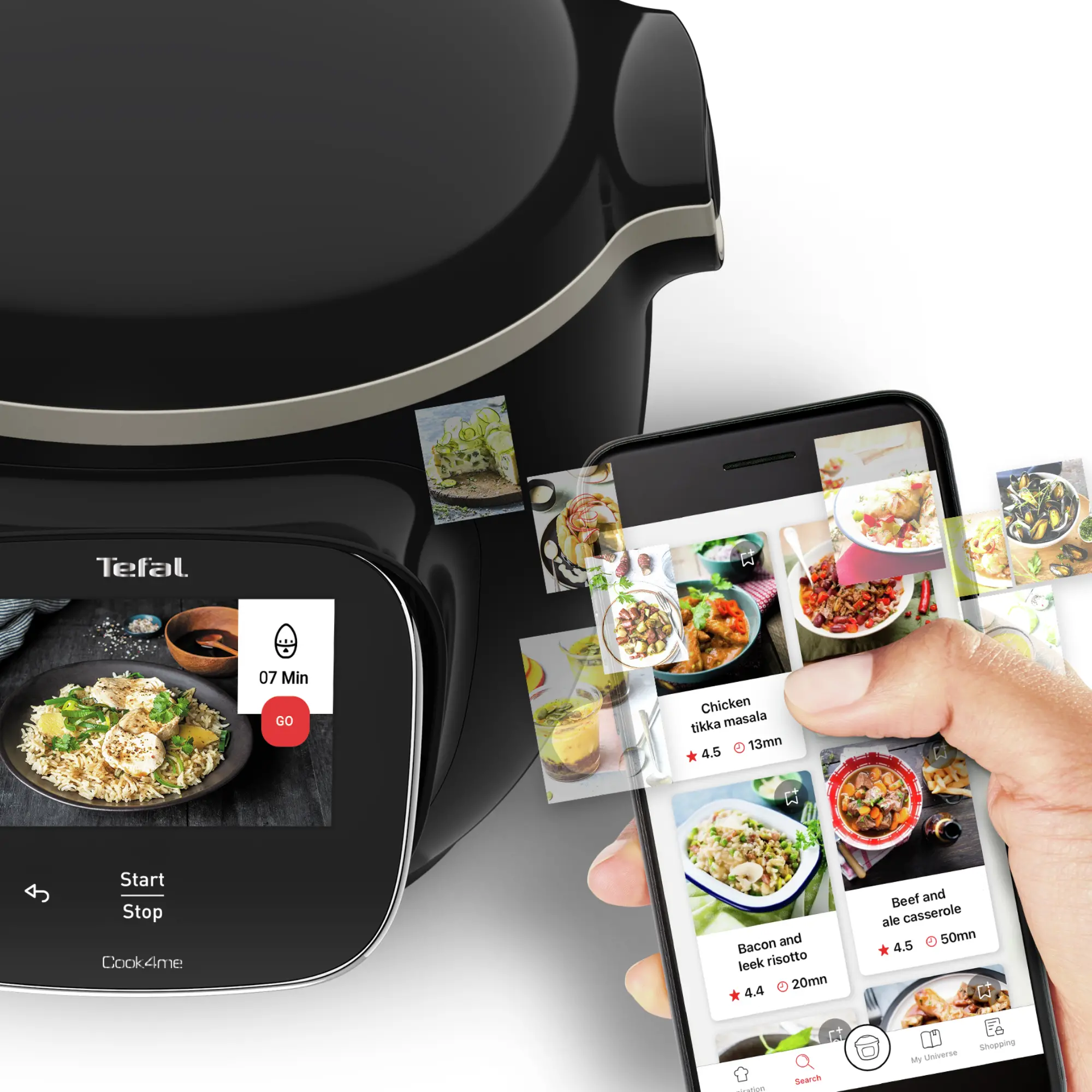 Multicooker Tefal Cook4me Touch Wi-Fi CY9128 1600W 6l Kosz do gotowania na parze