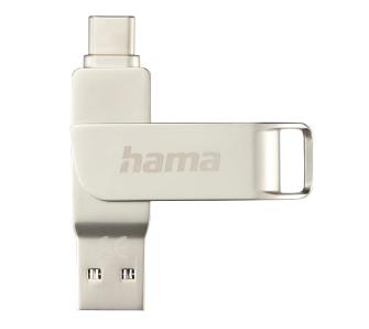 PenDrive Hama C-Rotate Pro 64GB USB Typ C / USB 3.0 Srebrny