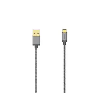 Kabel Hama Premium USB 2,0 do USB-C 0,75 m 200502 Szary