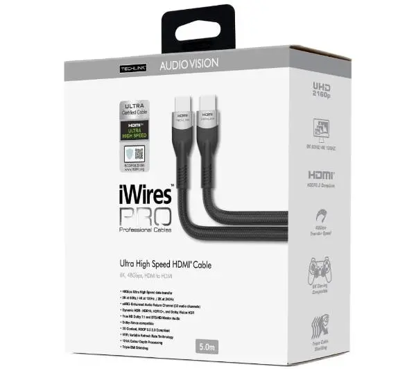 Techlink iWires Pro 711805 HDMI 8K 5m Czarny