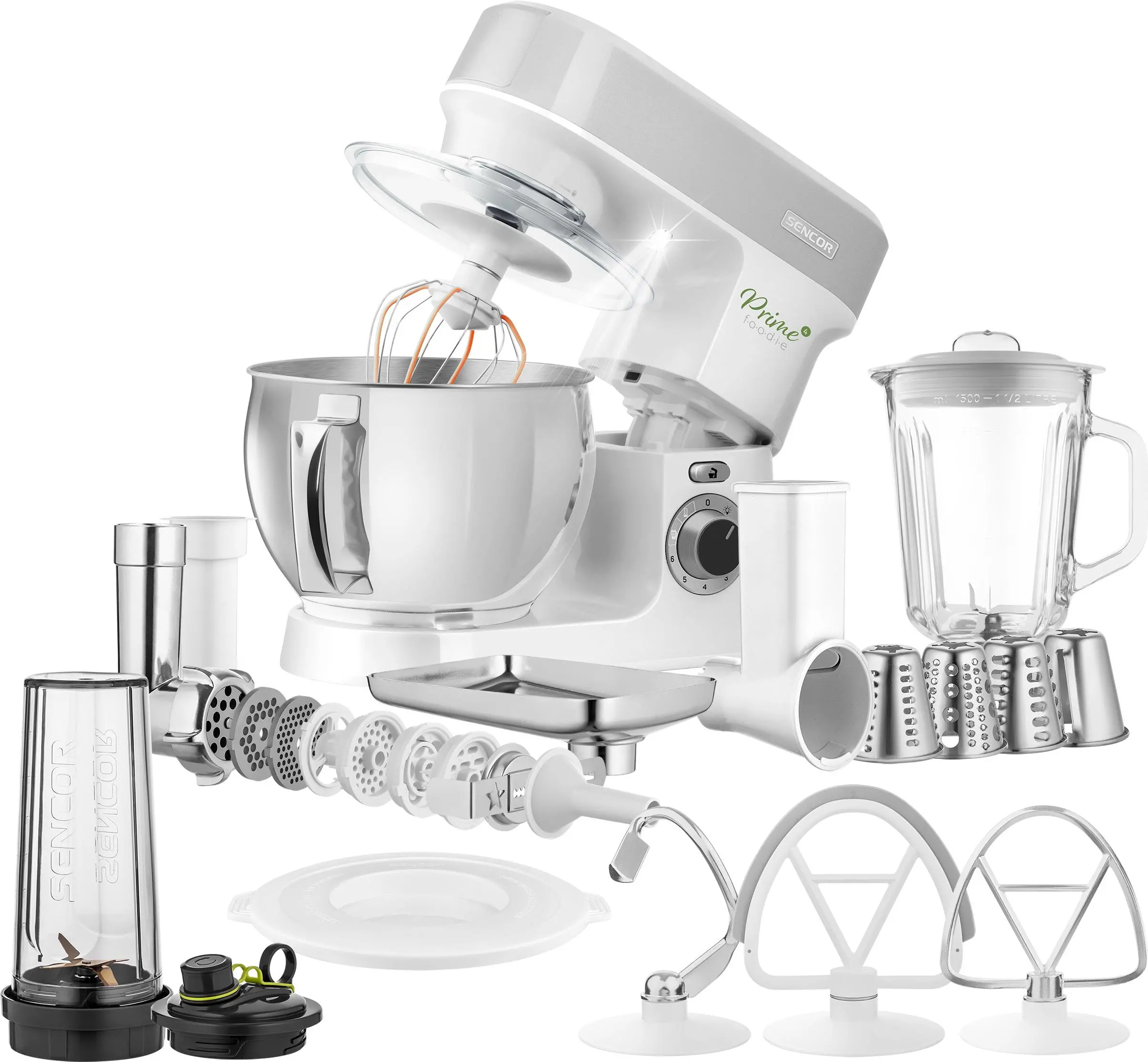 Robot planetarny Sencor STM 3789SL 1200W Maszynka do mielenia Szatkownica Blender kielichowy