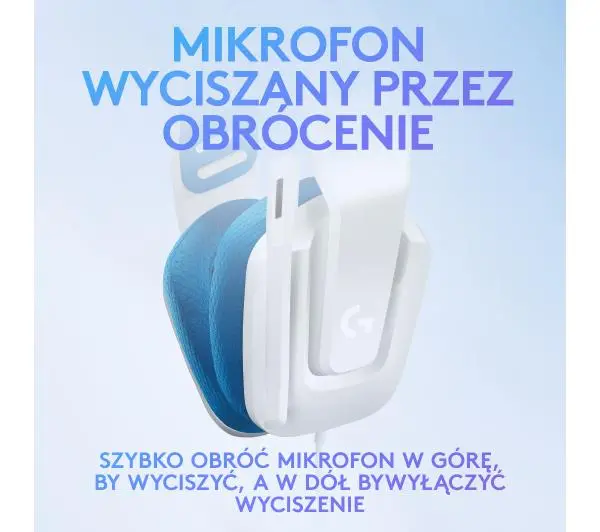 Logitech G335 Nauszne Biały