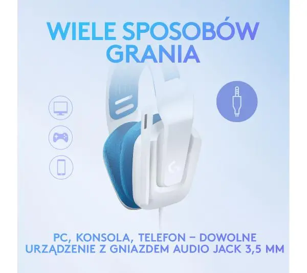 Logitech G335 Nauszne Biały