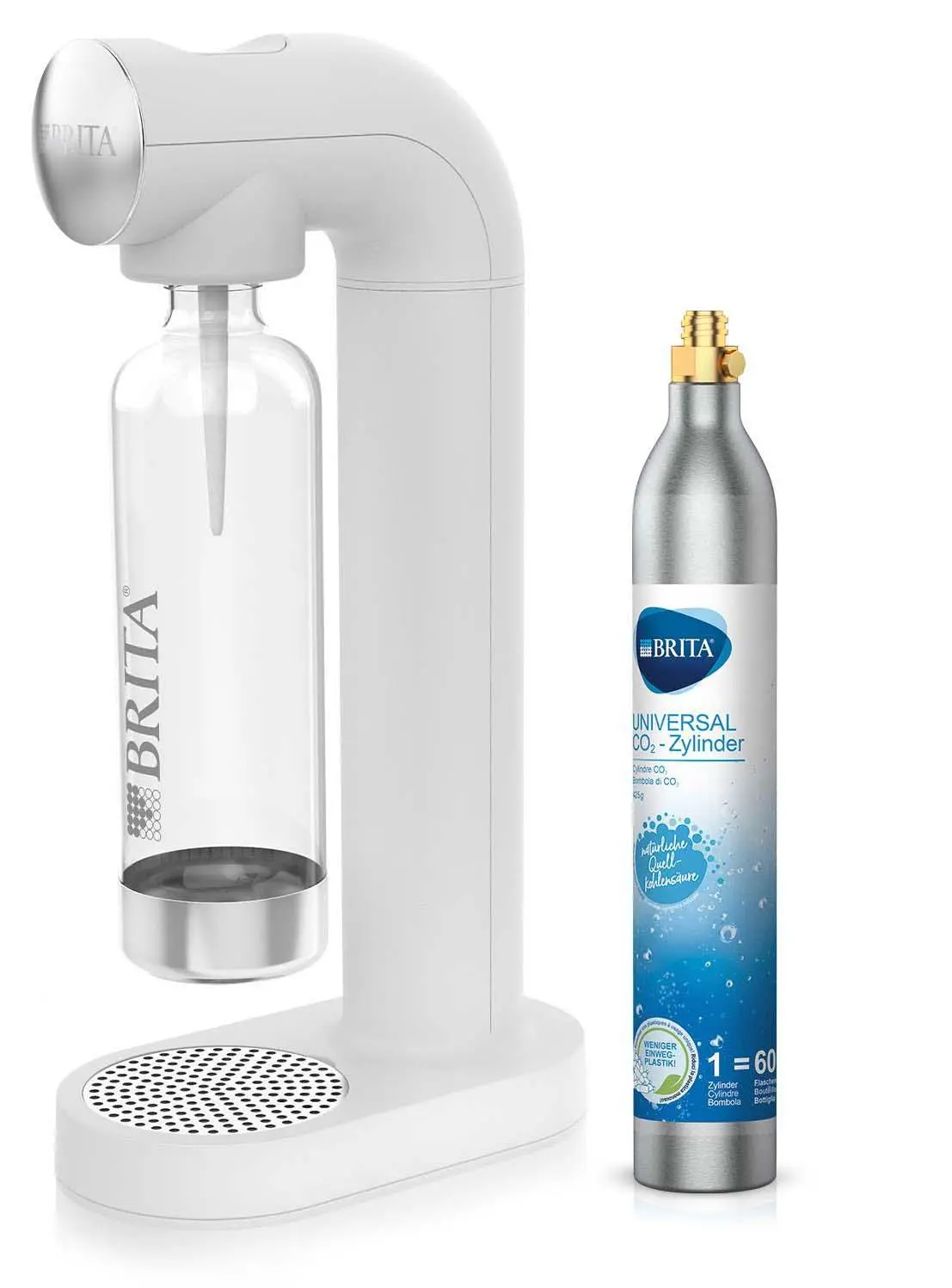 Saturator Brita SodaOne Biały + Nabój z gazem CO2