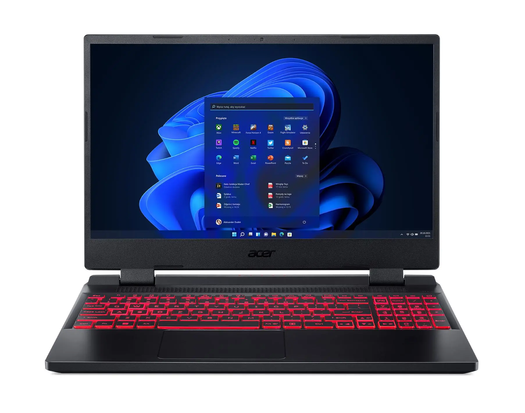Laptop gamingowy Acer Nitro 5 AN515-58-58BD 15,6" 144Hz i5-12400H 16GB RAM 512GB Dysk SSD RTX3050Ti Win11 Czarny