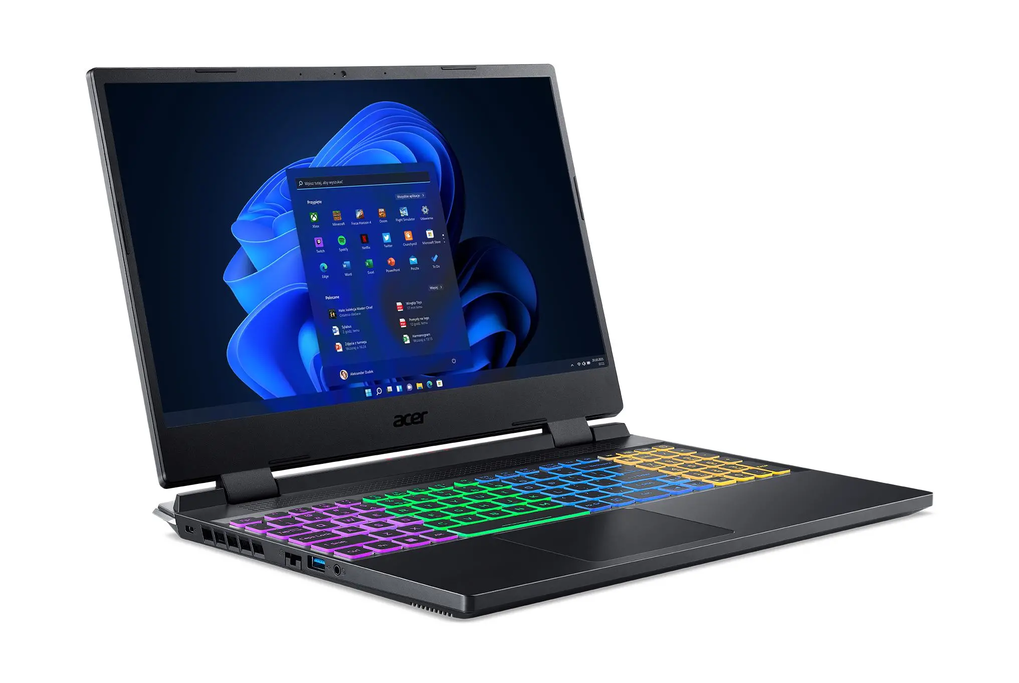 Laptop gamingowy Acer Nitro 5 AN515-58-53F4 15,6" 165Hz i5-12500H 16GB RAM 512GB Dysk SSD RTX3060 Win11 Czarny