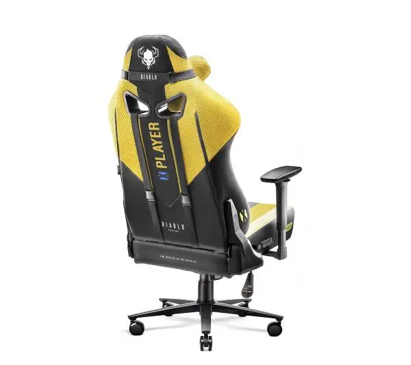 Diablo Chairs X-Player 2.0 Normal Size  Gamingowy do 150kg Skóra ECO Tkanina Dark sunflower  - Kup na Raty - RRSO 0%