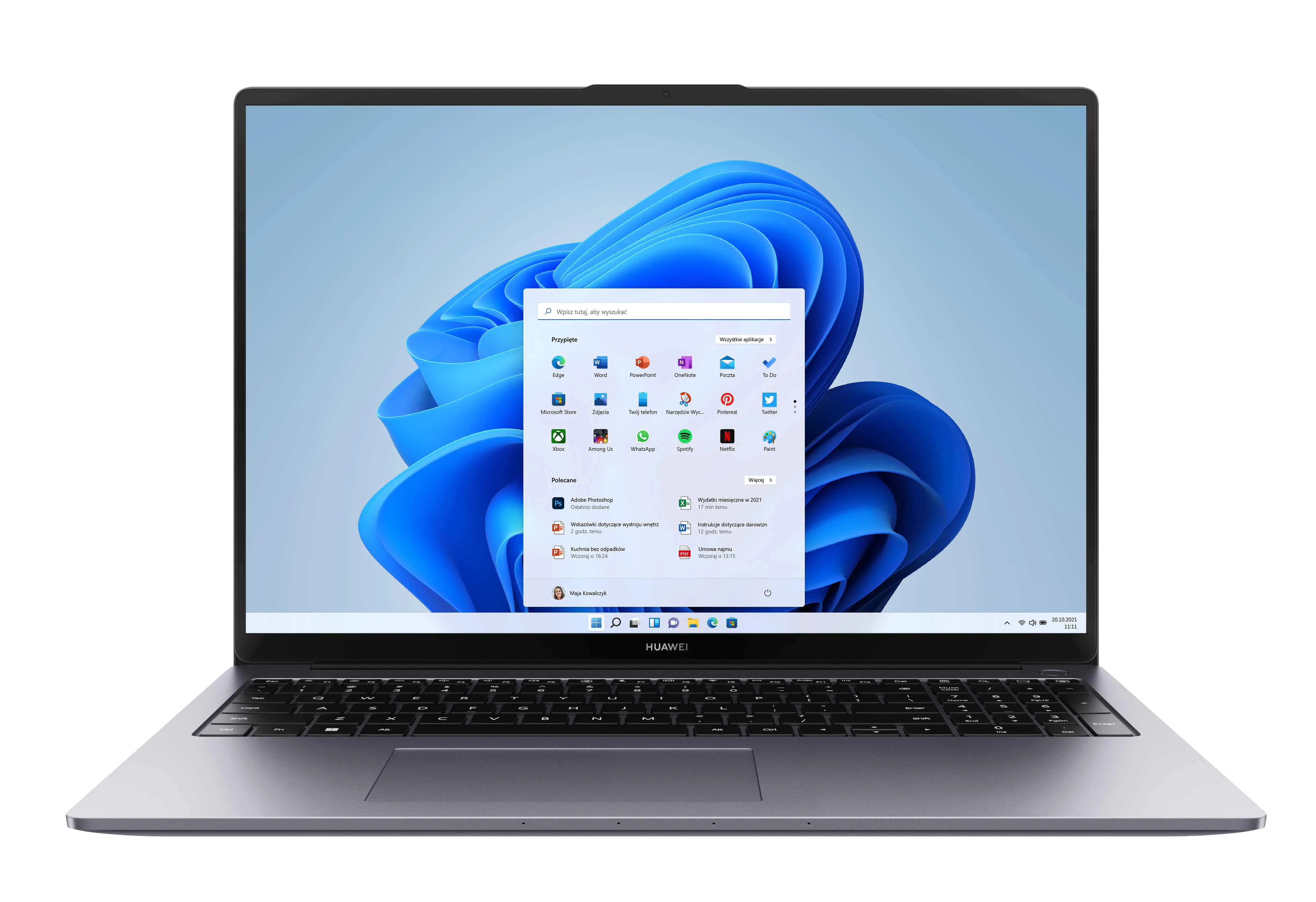 Laptop Huawei MateBook D 16 16" i5-12450H 8GB RAM 512GB Dysk SSD Win11 Szary