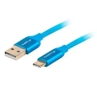 Lanberg USB do USB-C QC 3,0 1m Niebieski
