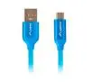 Kabel Lanberg USB do USB-C QC 3,0 0,5m Niebieski