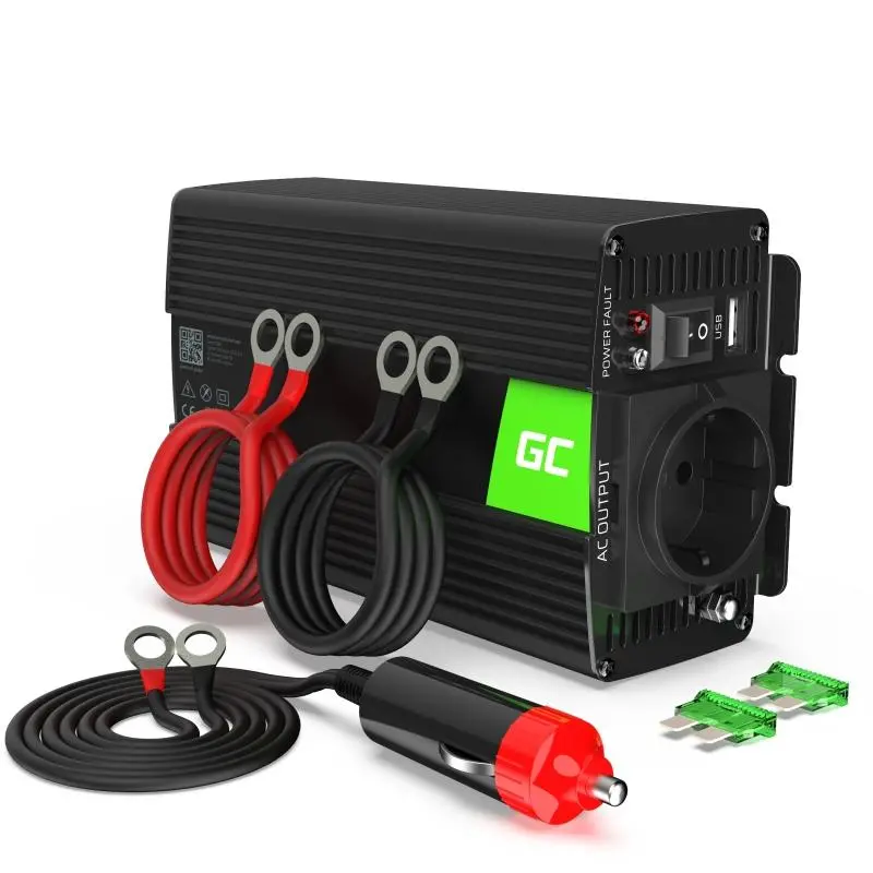 фото Перетворювач (інвертор) DC-AC Green Cell INV16 12V/230V 500/1000W
