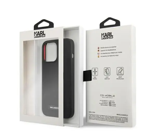 Karl Lagerfeld Silicone Plaque KLHCP13LSLMP1K do iPhone 13 Pro / 13