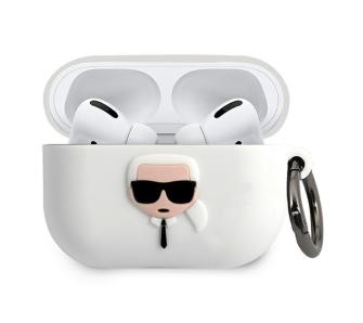 Etui na słuchawki Karl Lagerfeld KLACAPSILGLWH Silicone Ikonik AirPods Pro Cover (biały)