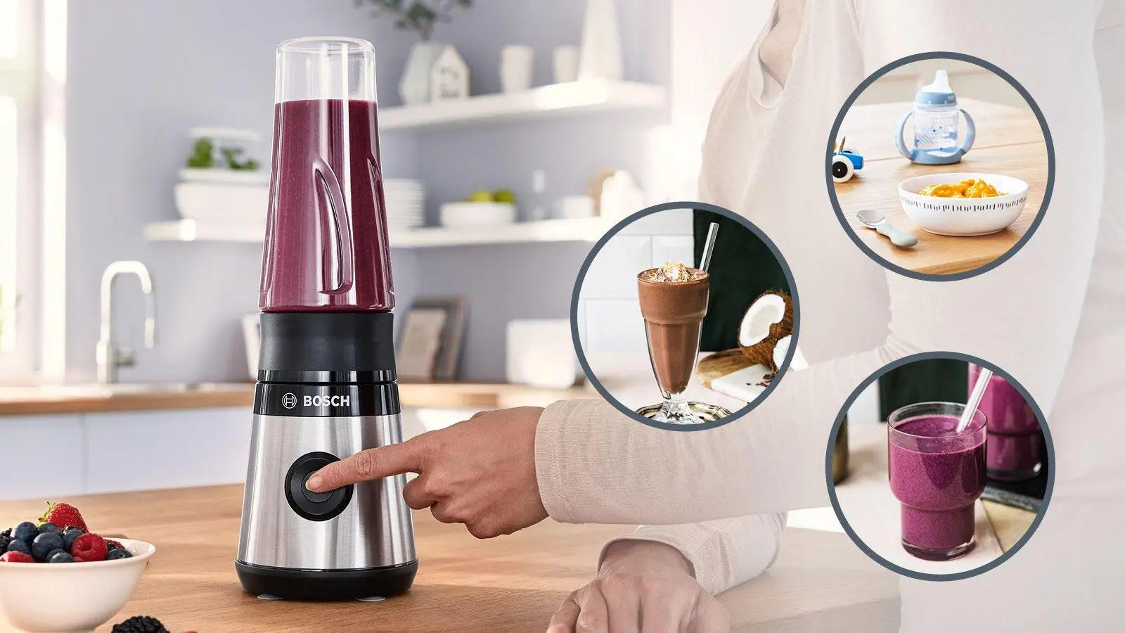 Blender kielichowy Bosch VitaPower Serie 2 MMB2111M 0,8l Butelka