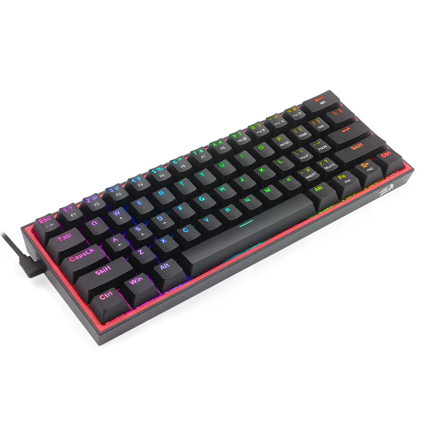 Klawiatura Mechaniczna Redragon K617 Fizz RGB Red Box Switch Czarny klawiatura-mechaniczna-redragon-k617-fizz-rgb-red-box-switch-czarny