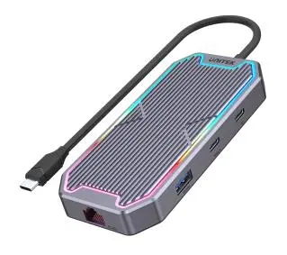 Unitek D1029A, USB-C, HDMI, RJ45, 3,5mm, PD 100W