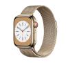 Smartwatch Apple Watch Series 8 GPS - Cellular 41mm koperta ze stali nierdzewnej złoty - bransoletka mediolańska złoty