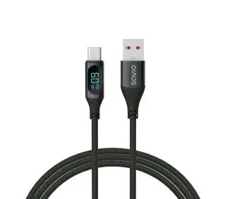 Savio CL-172 USB-A-USB-C 1m Czarny